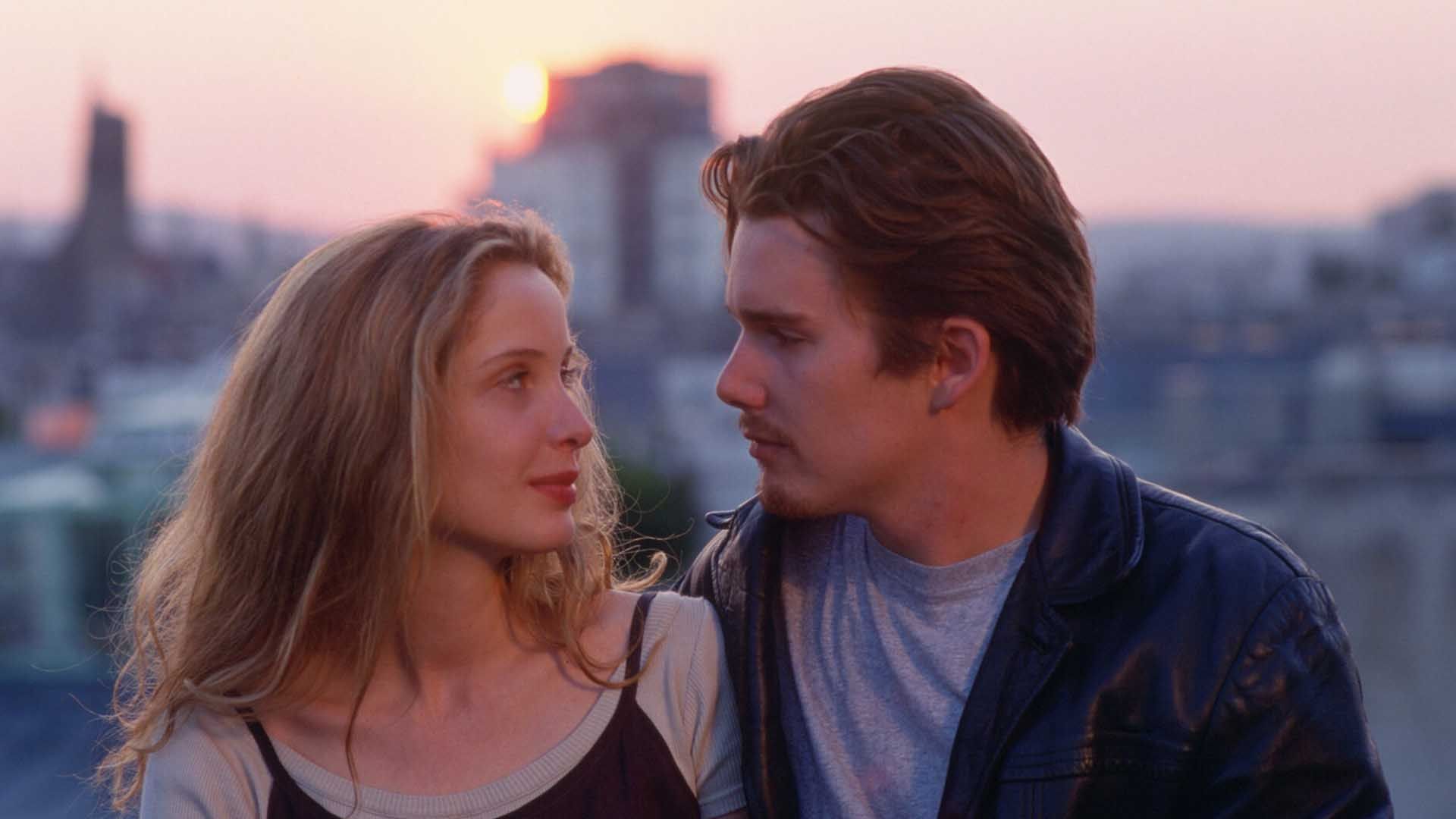 ایتن هاک و ژولی دلپی در فیلم before sunrise